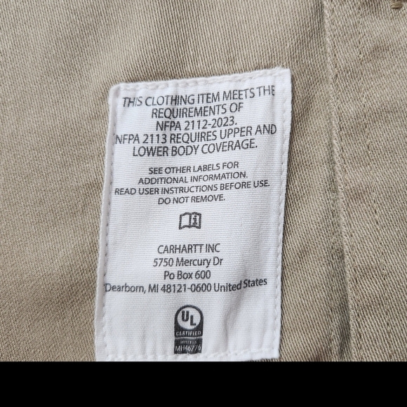 CARHARTT FR FIRE RESISTANT BUTTON DOWN SHIRT SIZE 3XL - Picture 4 of 5